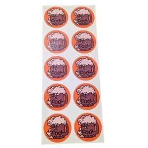 Vintage Scratch N Sniff No Trend Logo Root Beer 9 Stickers Sheet‎